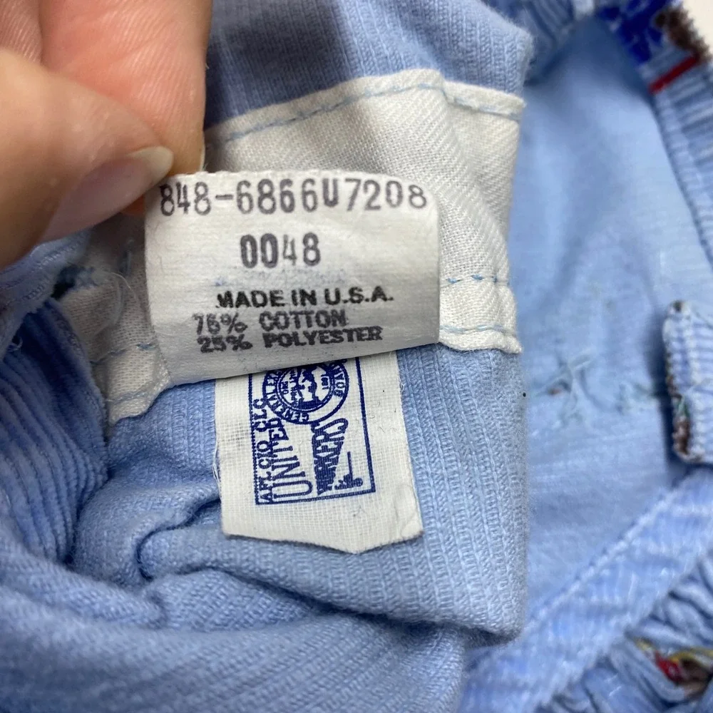 Vintage OshKosh B'Gosh USA Corduroy Footed Overalls Skateboarding Bears 3-6M⁠